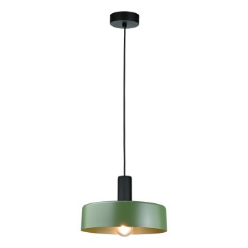 Lampadario a sospensione con filo HAKI 1xE27/60W/230V verde/nero