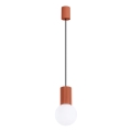 Lampadario a sospensione con filo HALO 1xG9/8W/230V diametro 12 cm arancione