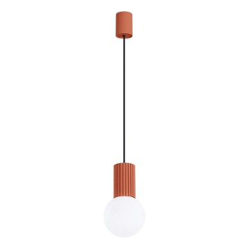 Lampadario a sospensione con filo HALO 1xG9/8W/230V diametro 12 cm arancione