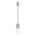 Lampadario a sospensione con filo HALO 1xG9/8W/230V diametro 12 cm beige