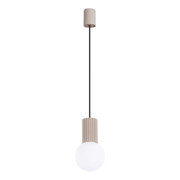 Lampadario a sospensione con filo HALO 1xG9/8W/230V diametro 12 cm beige