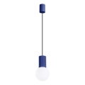 Lampadario a sospensione con filo HALO 1xG9/8W/230V diametro 12 cm blu