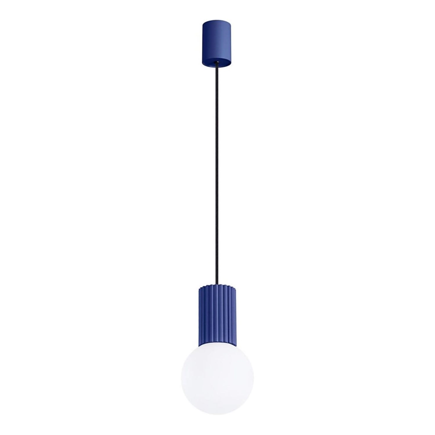 Lampadario a sospensione con filo HALO 1xG9/8W/230V diametro 12 cm blu