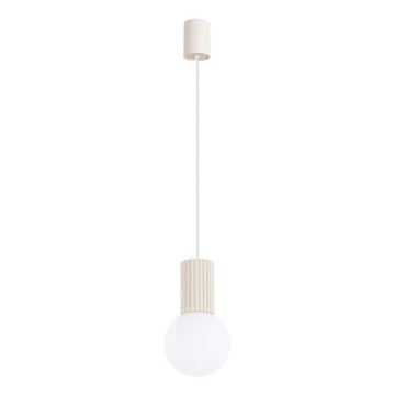 Lampadario a sospensione con filo HALO 1xG9/8W/230V diametro 12 cm color crema