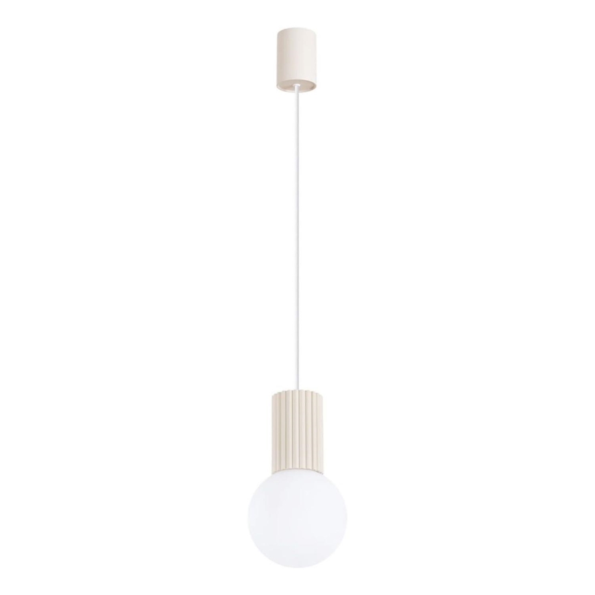 Lampadario a sospensione con filo HALO 1xG9/8W/230V diametro 12 cm color crema