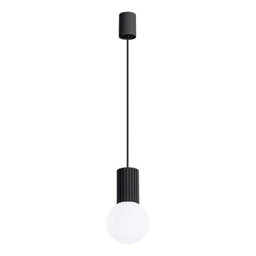 Lampadario a sospensione con filo HALO 1xG9/8W/230V diametro 12 cm nero