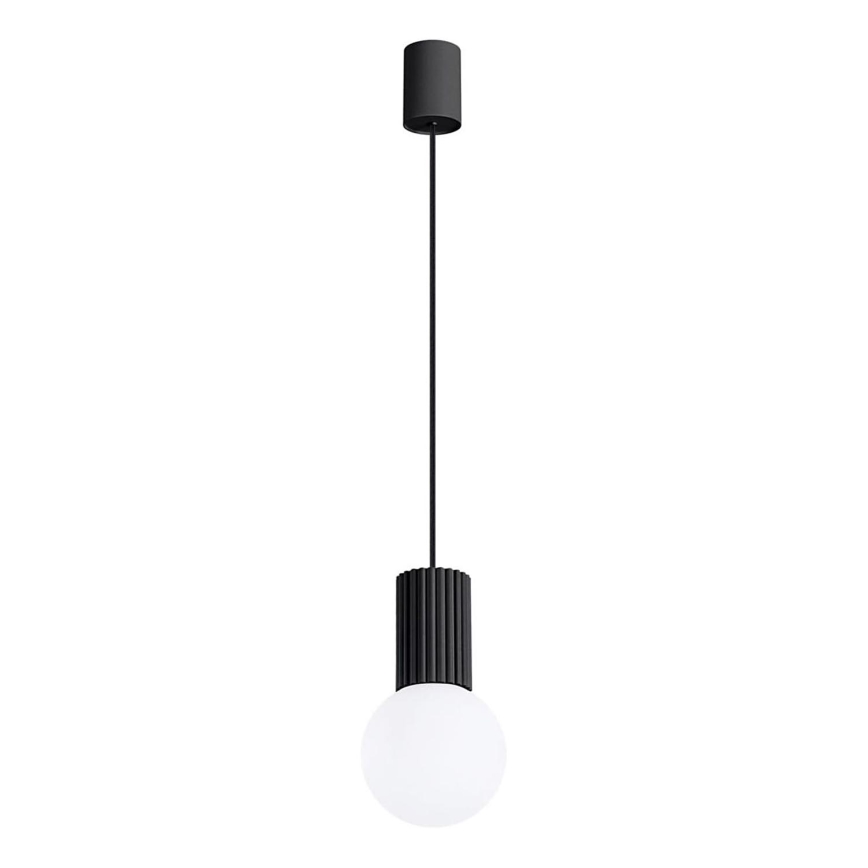 Lampadario a sospensione con filo HALO 1xG9/8W/230V diametro 12 cm nero