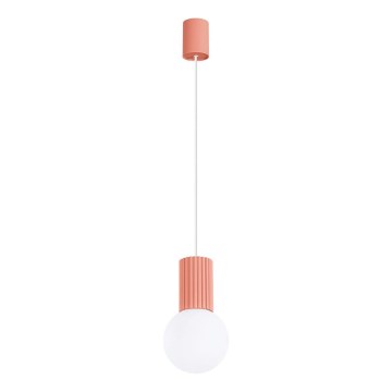 Lampadario a sospensione con filo HALO 1xG9/8W/230V diametro 12 cm rosa