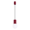 Lampadario a sospensione con filo HALO 1xG9/8W/230V diametro 12 cm rosso