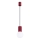 Lampadario a sospensione con filo HALO 1xG9/8W/230V diametro 12 cm rosso