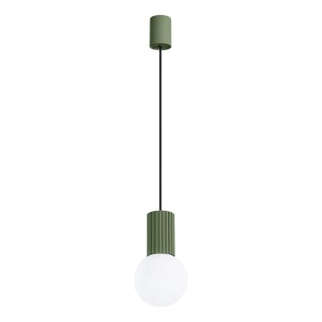Lampadario a sospensione con filo HALO 1xG9/8W/230V diametro 12 cm verde