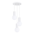 Lampadario a sospensione con filo HALO 3xG9/8W/230V diametro 25 cm bianco