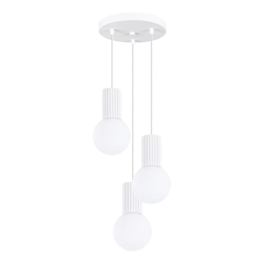 Lampadario a sospensione con filo HALO 3xG9/8W/230V diametro 25 cm bianco