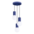 Lampadario a sospensione con filo HALO 3xG9/8W/230V diametro 25 cm blu