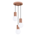 Lampadario a sospensione con filo HALO 3xG9/8W/230V diametro 25 cm marrone