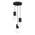 Lampadario a sospensione con filo HALO 3xG9/8W/230V diametro 25 cm nero
