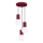 Lampadario a sospensione con filo HALO 3xG9/8W/230V diametro 25 cm rosso