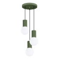 Lampadario a sospensione con filo HALO 3xG9/8W/230V diametro 25 cm verde