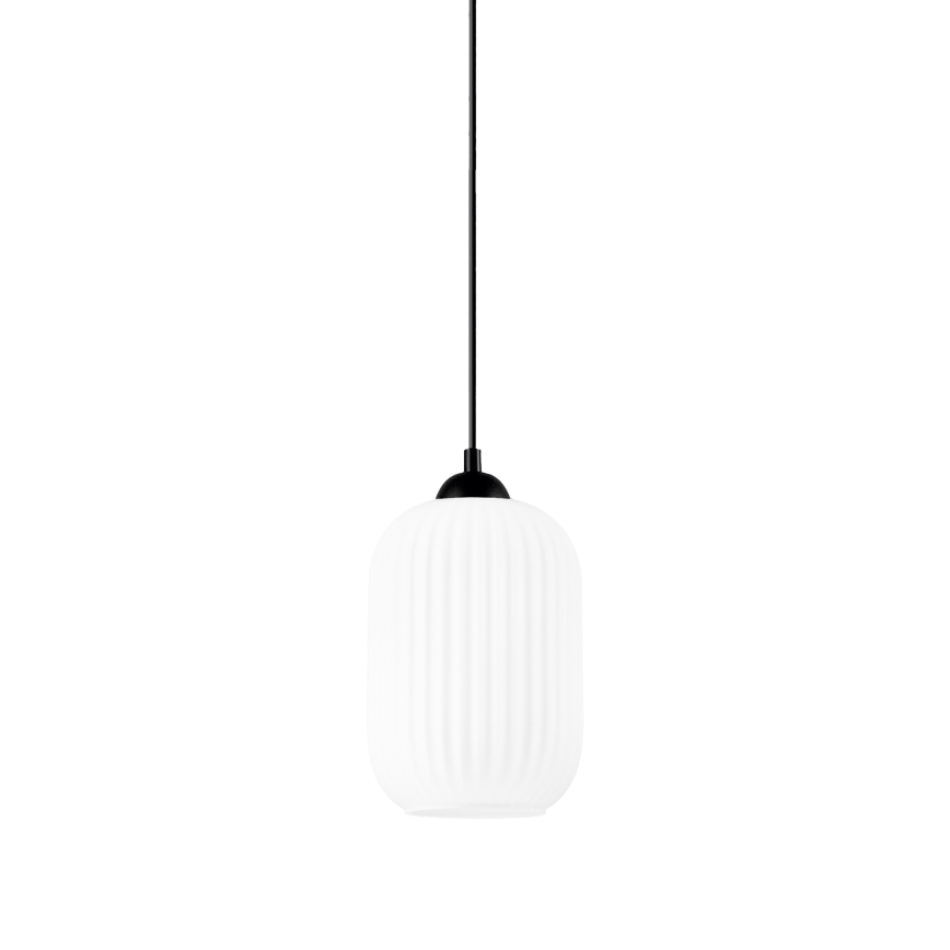 Lampadario a sospensione con filo HARMA 1xE27/15W/230V diametro 14 cm bianco/nero