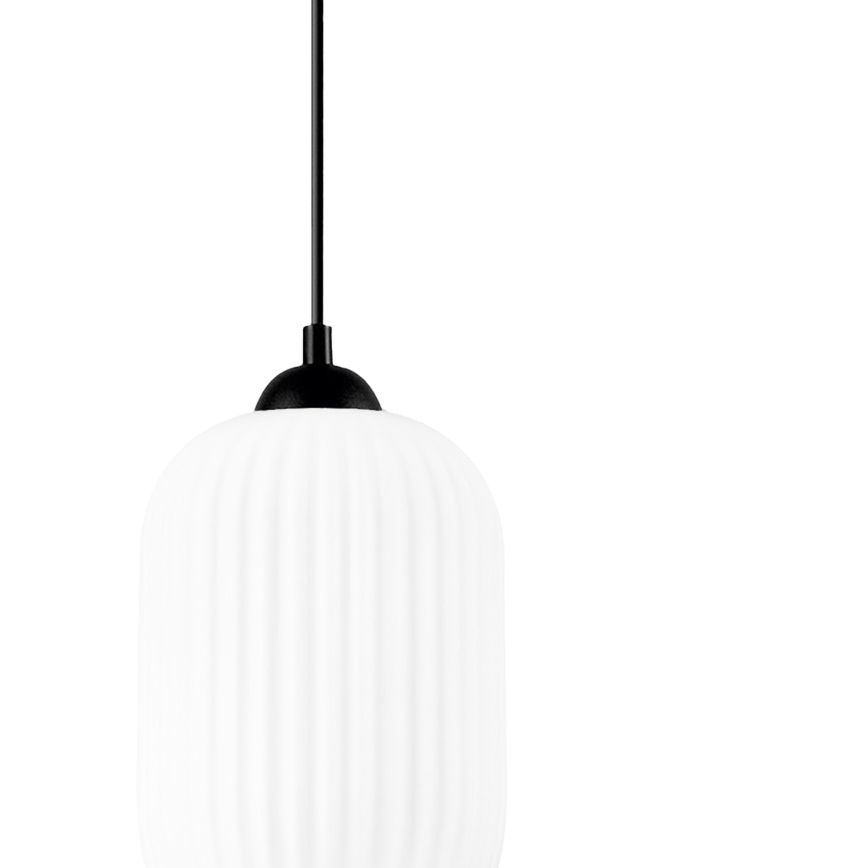 Lampadario a sospensione con filo HARMA 1xE27/15W/230V diametro 14 cm bianco/nero