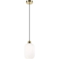 Lampadario a sospensione con filo HARMA 1xE27/15W/230V diametro 14 cm bianco/oro