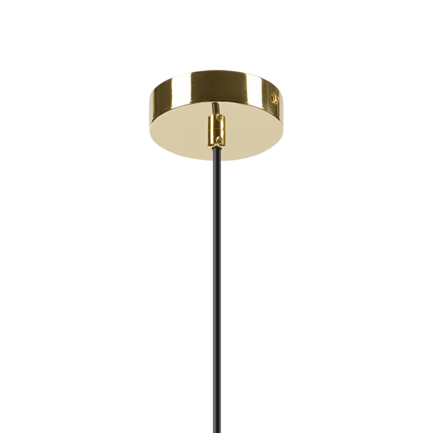 Lampadario a sospensione con filo HARMA 1xE27/15W/230V diametro 14 cm bianco/oro