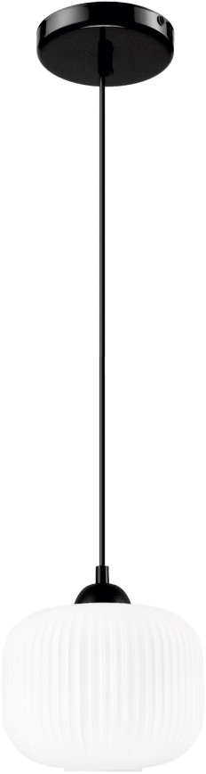Lampadario a sospensione con filo HARMA 1xE27/15W/230V diametro 20 cm bianco/nero