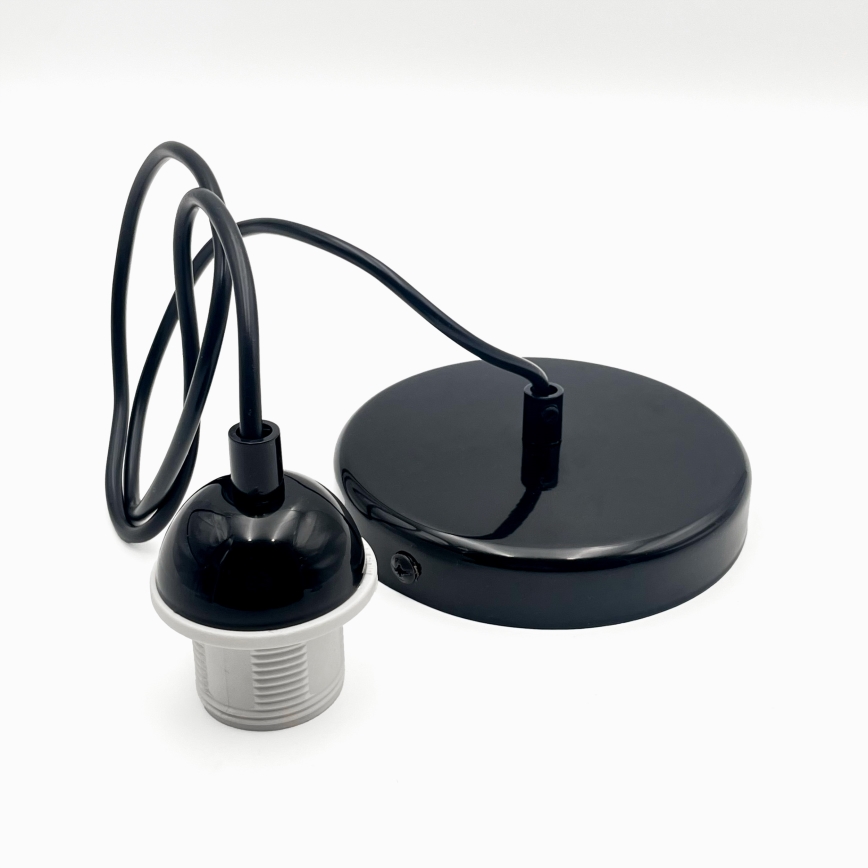 Lampadario a sospensione con filo HARMA 1xE27/15W/230V diametro 20 cm bianco/nero