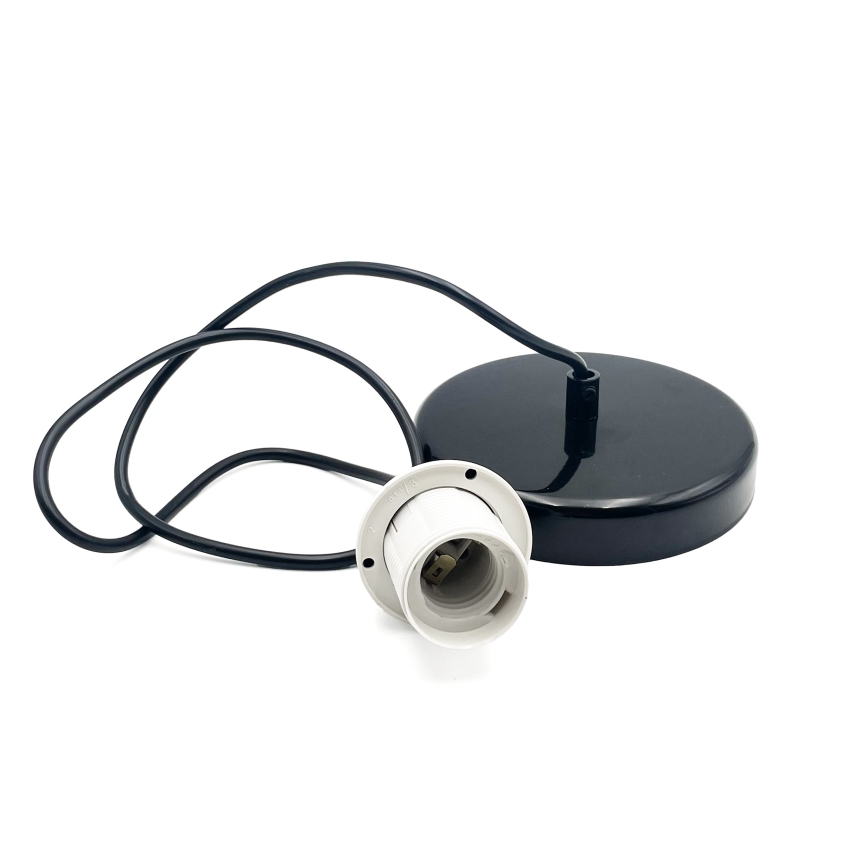Lampadario a sospensione con filo HARMA 1xE27/15W/230V diametro 20 cm bianco/nero