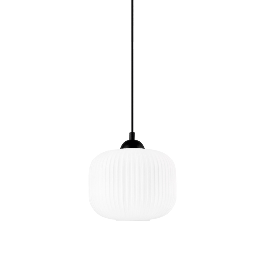 Lampadario a sospensione con filo HARMA 1xE27/15W/230V diametro 20 cm bianco/nero
