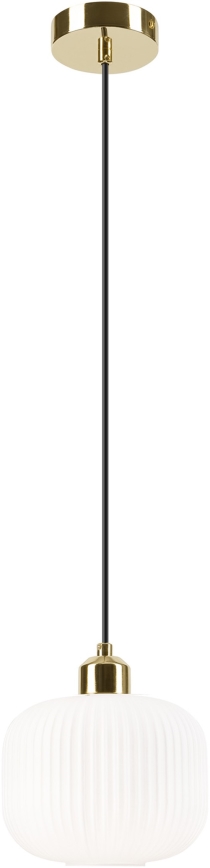 Lampadario a sospensione con filo HARMA 1xE27/15W/230V diametro 20 cm bianco/oro