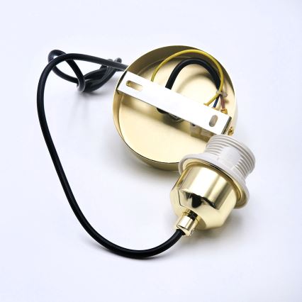 Lampadario a sospensione con filo HARMA 1xE27/15W/230V diametro 20 cm bianco/oro