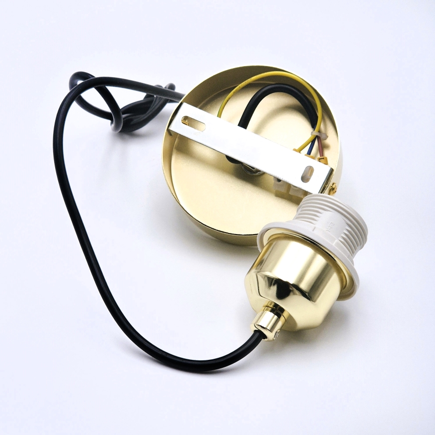 Lampadario a sospensione con filo HARMA 1xE27/15W/230V diametro 20 cm bianco/oro