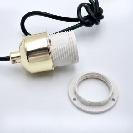 Lampadario a sospensione con filo HARMA 1xE27/15W/230V diametro 20 cm bianco/oro
