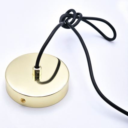 Lampadario a sospensione con filo HARMA 1xE27/15W/230V diametro 20 cm bianco/oro