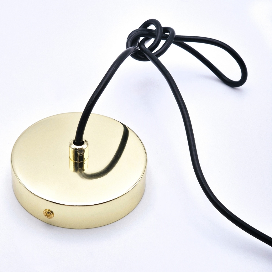 Lampadario a sospensione con filo HARMA 1xE27/15W/230V diametro 20 cm bianco/oro
