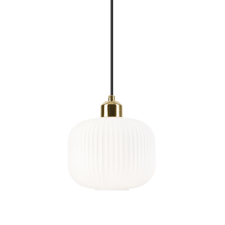 Lampadario a sospensione con filo HARMA 1xE27/15W/230V diametro 20 cm bianco/oro