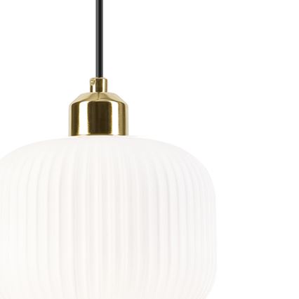 Lampadario a sospensione con filo HARMA 1xE27/15W/230V diametro 20 cm bianco/oro