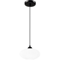 Lampadario a sospensione con filo HARMA 1xE27/15W/230V diametro 25 cm bianco/nero