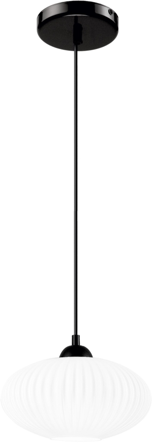 Lampadario a sospensione con filo HARMA 1xE27/15W/230V diametro 25 cm bianco/nero