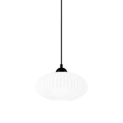 Lampadario a sospensione con filo HARMA 1xE27/15W/230V diametro 25 cm bianco/nero