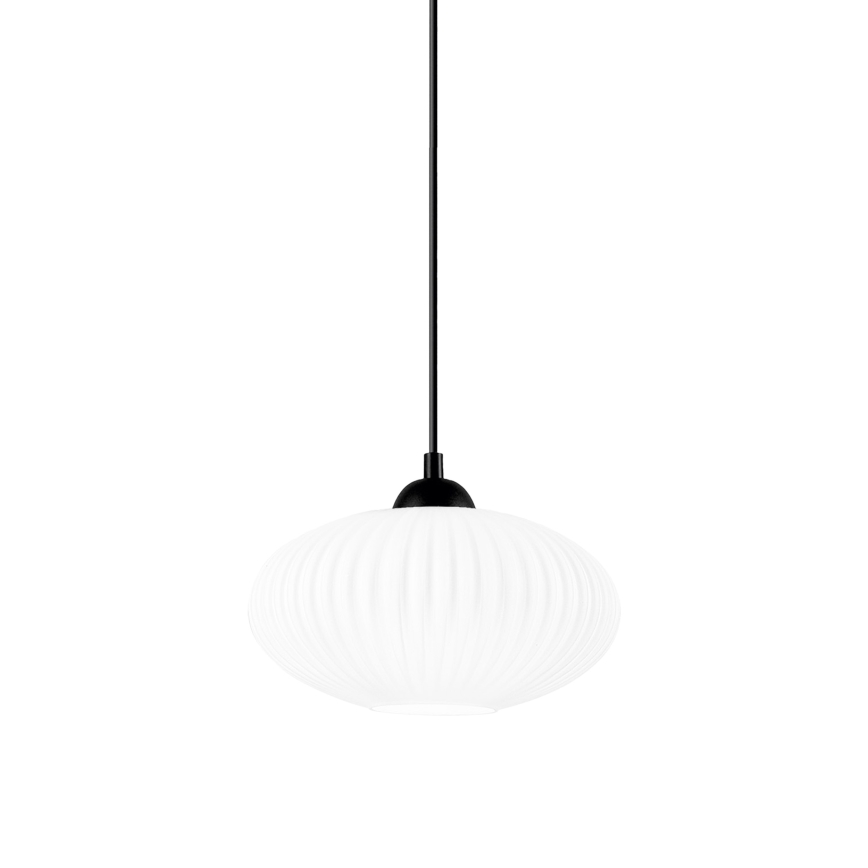 Lampadario a sospensione con filo HARMA 1xE27/15W/230V diametro 25 cm bianco/nero