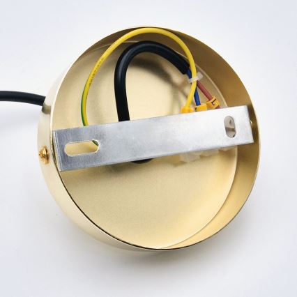 Lampadario a sospensione con filo HARMA 1xE27/15W/230V diametro 25 cm bianco/oro