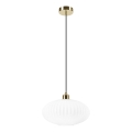 Lampadario a sospensione con filo HARMA 1xE27/15W/230V diametro 30 cm bianco/oro
