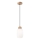 Lampadario a sospensione con filo HARMONY 1xE27/15W/230V diametro 14 cm bianco/quercia