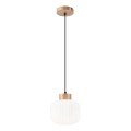 Lampadario a sospensione con filo HARMONY 1xE27/15W/230V diametro 20 cm bianco/quercia