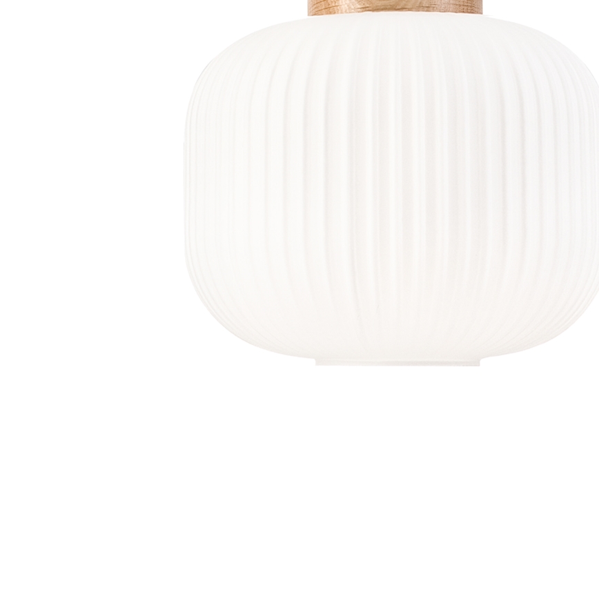 Lampadario a sospensione con filo HARMONY 1xE27/15W/230V diametro 20 cm bianco/quercia