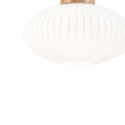 Lampadario a sospensione con filo HARMONY 1xE27/15W/230V diametro 25 cm bianco/quercia