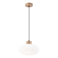 Lampadario a sospensione con filo HARMONY 1xE27/15W/230V diametro 30 cm bianco/quercia