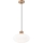 Lampadario a sospensione con filo HARMONY 1xE27/15W/230V diametro 30 cm bianco/quercia